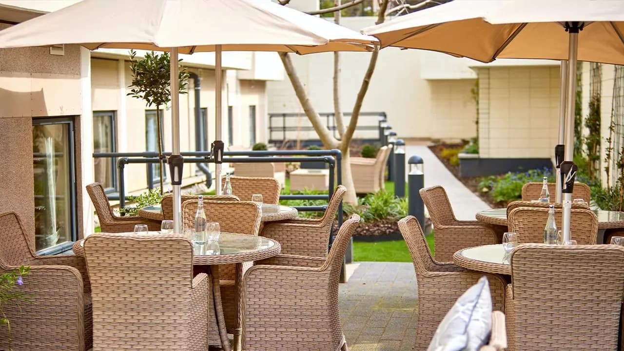 Garden at Hampstead Court Care Home in London, England