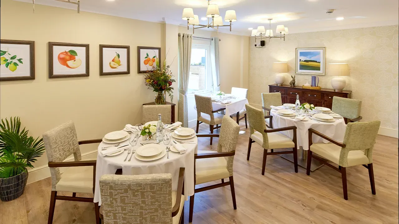 Dining Room at Hampstead Court Care Home in London, England