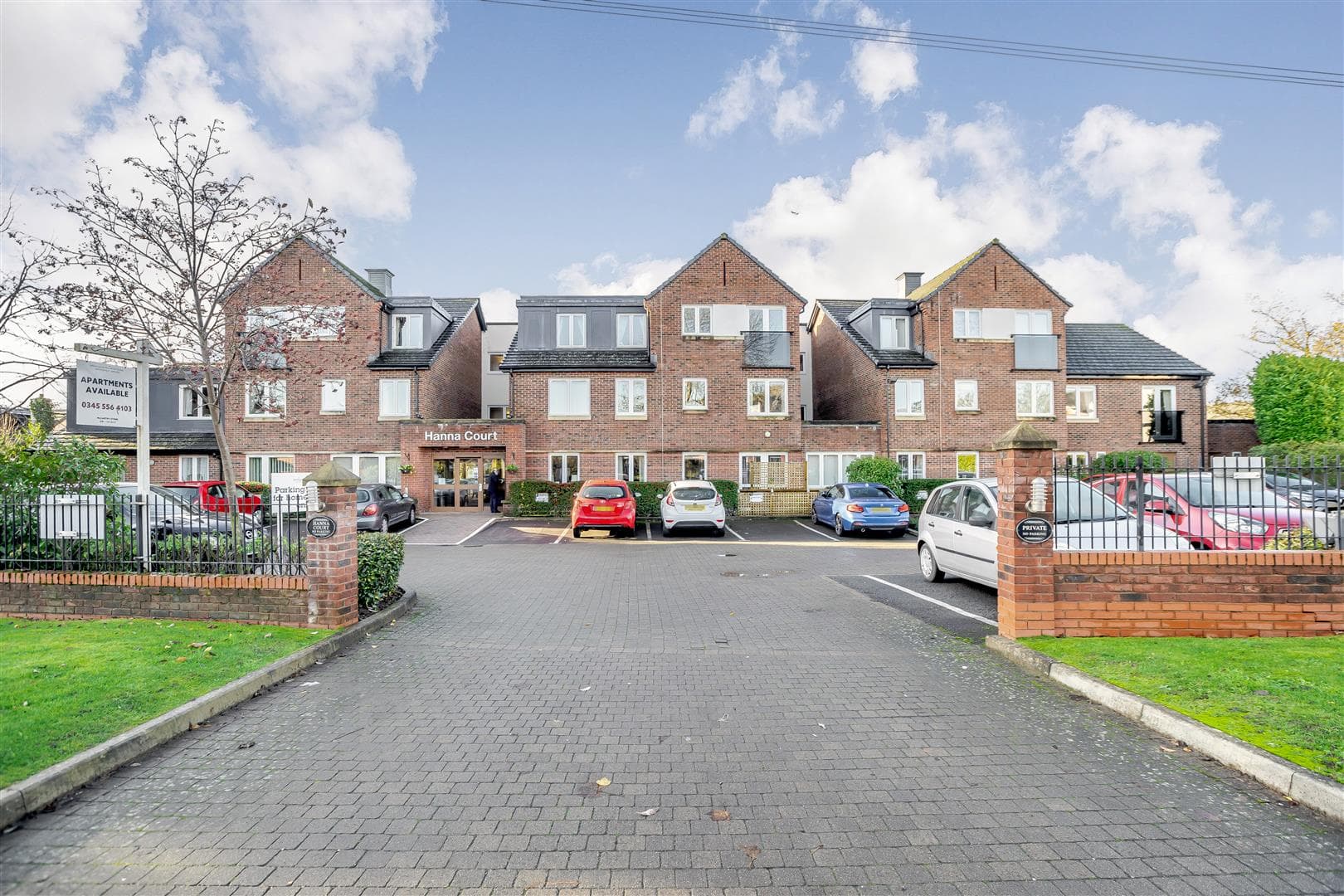 Exterior of Hanna Court Retirement Development in Handforth, Cheshire