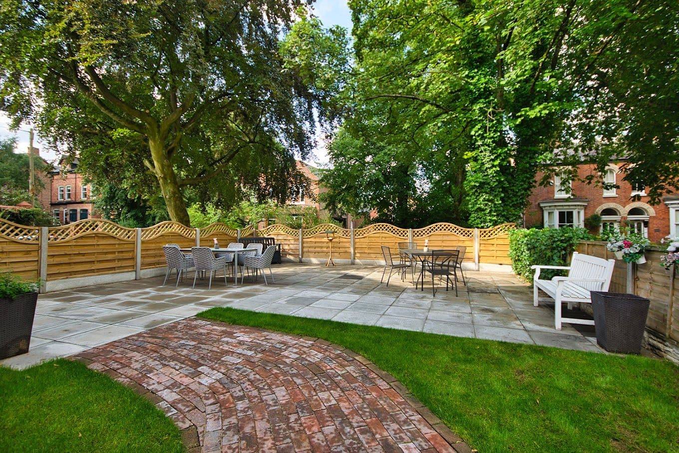 Garden at Peel Moat Care Home in Stockport, Greater Manchester 