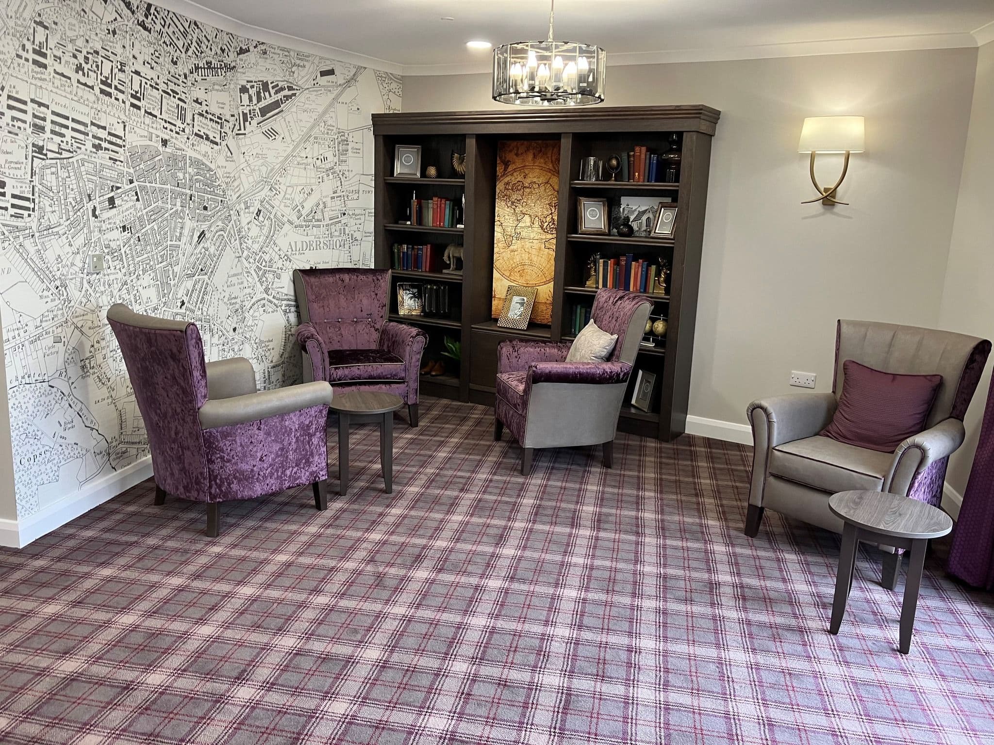 Communal Area at Harlow Hall Care Home in Aldershot, Rushmoor