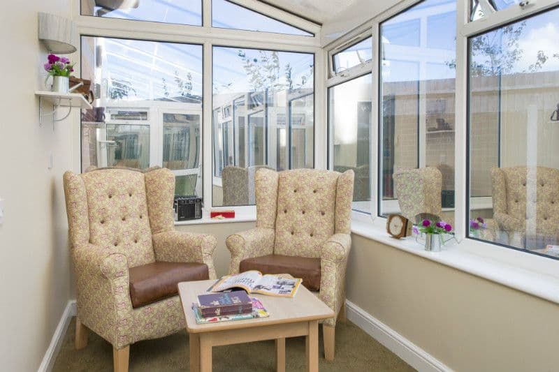 Lounge of Haven Lodge care home in Clacton-on-Sea, Essex