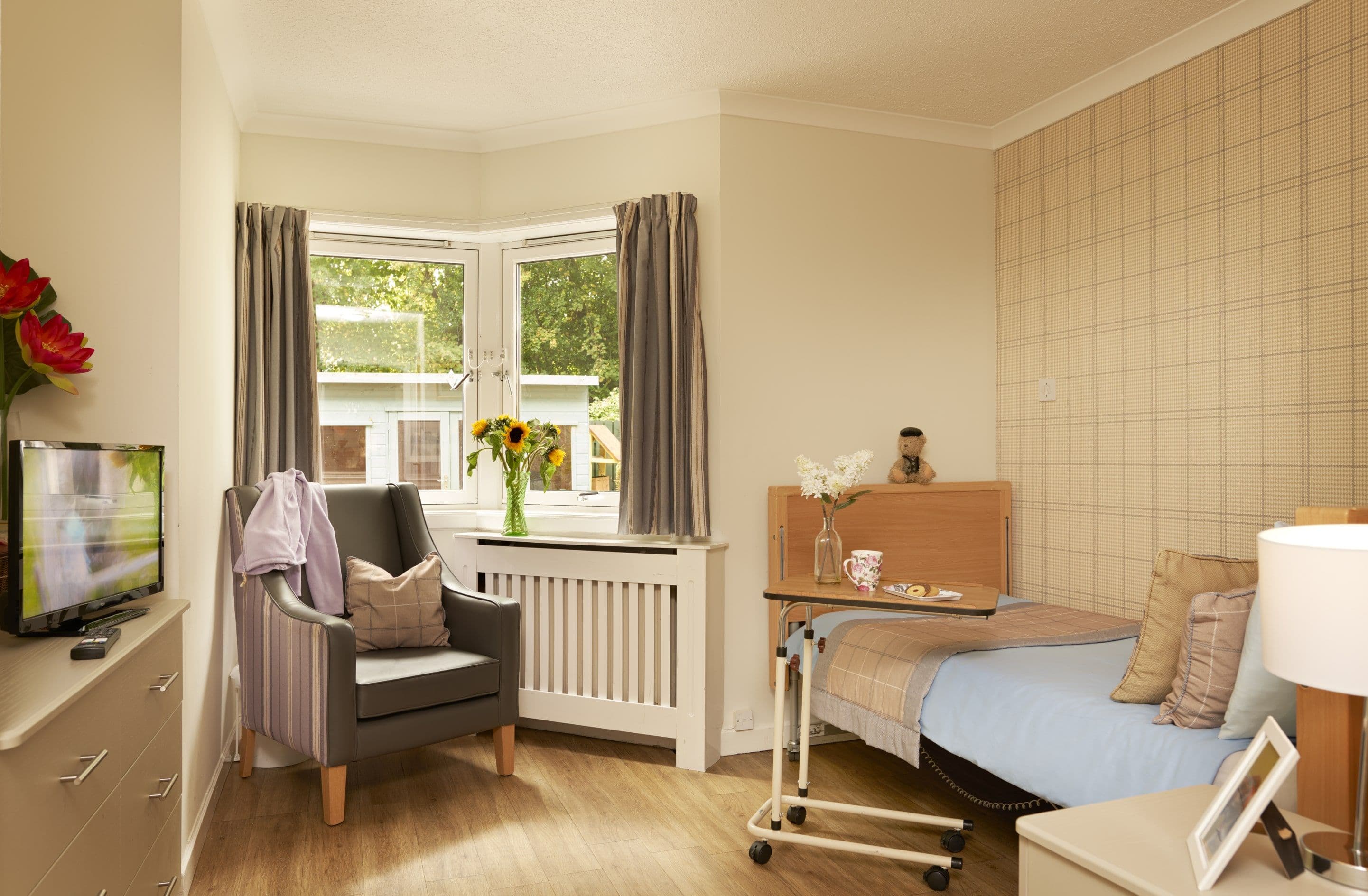 Bedroom at Hawkhill House Care Home in Aberdeen, Aberdeenshire