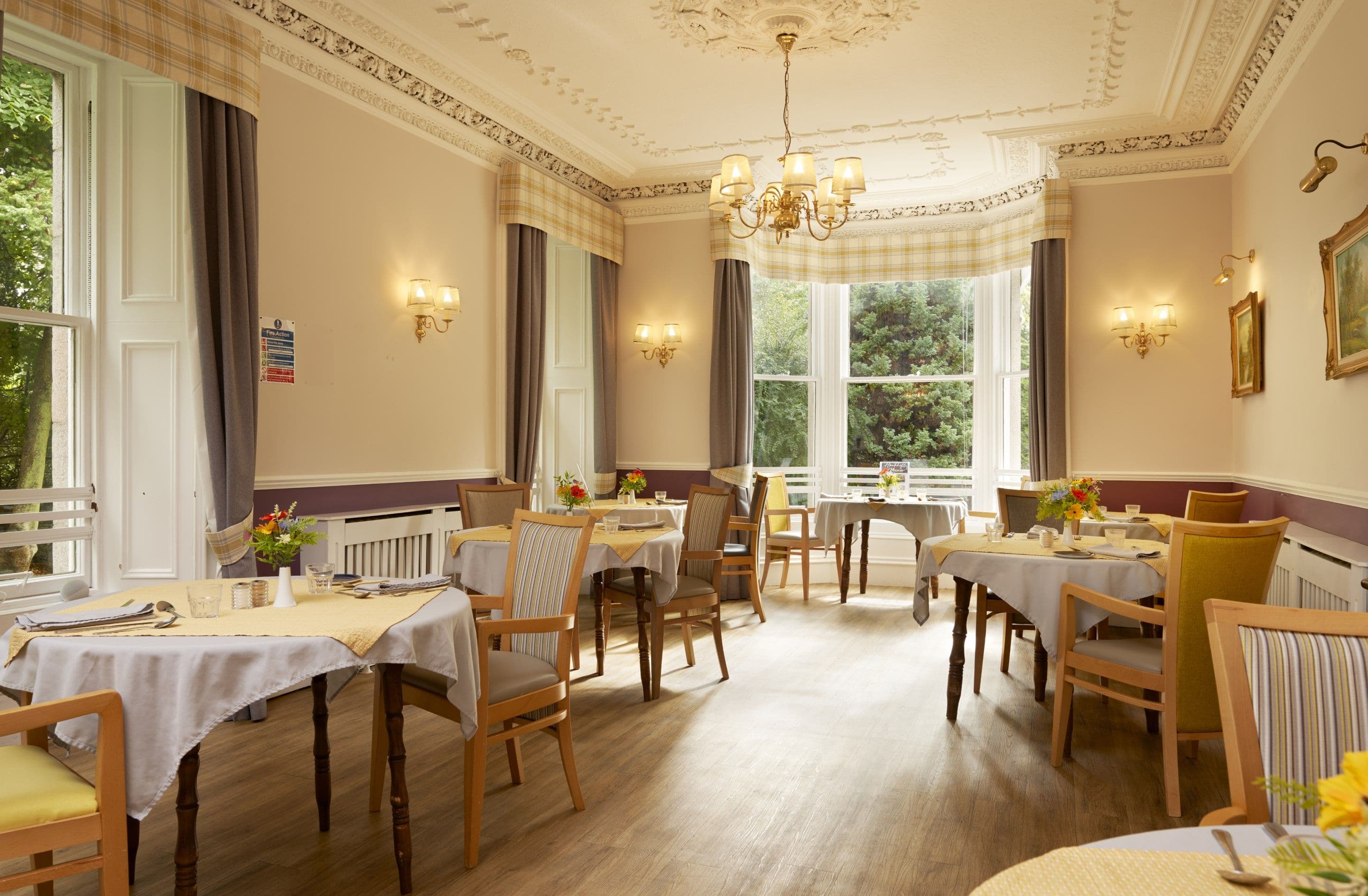 Dining Room at Hawkhill House Care Home in Aberdeen, Aberdeenshire