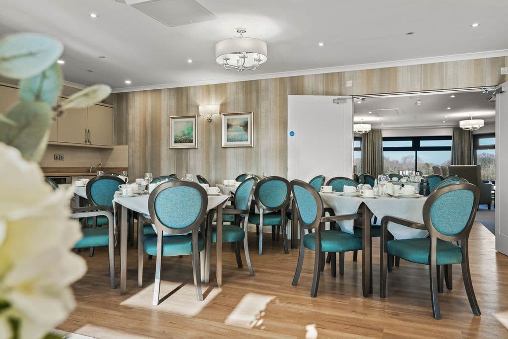 Dining area of Heath Lodge care home in North Norfolk, Norfolk