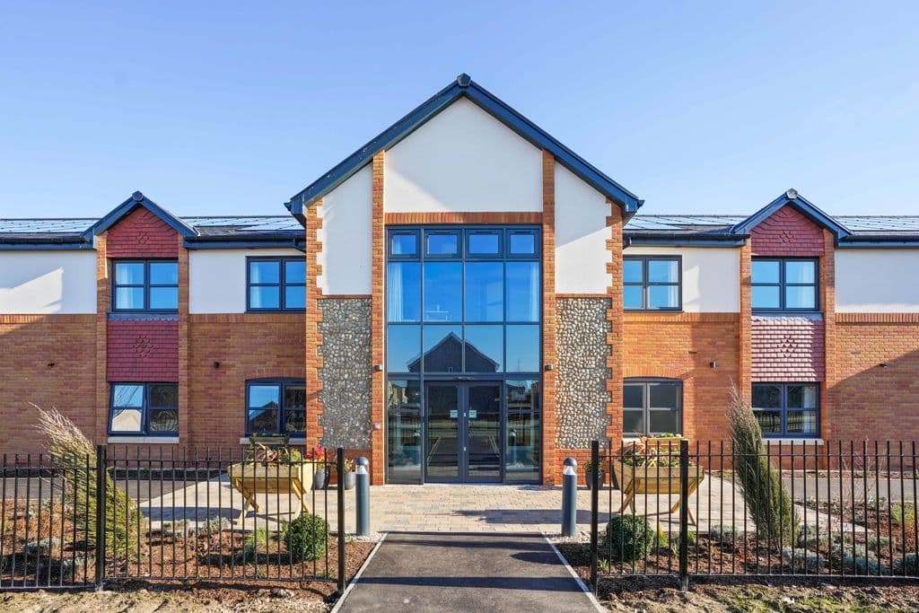 Exterior of Heath Lodge care home in North Norfolk, Norfolk