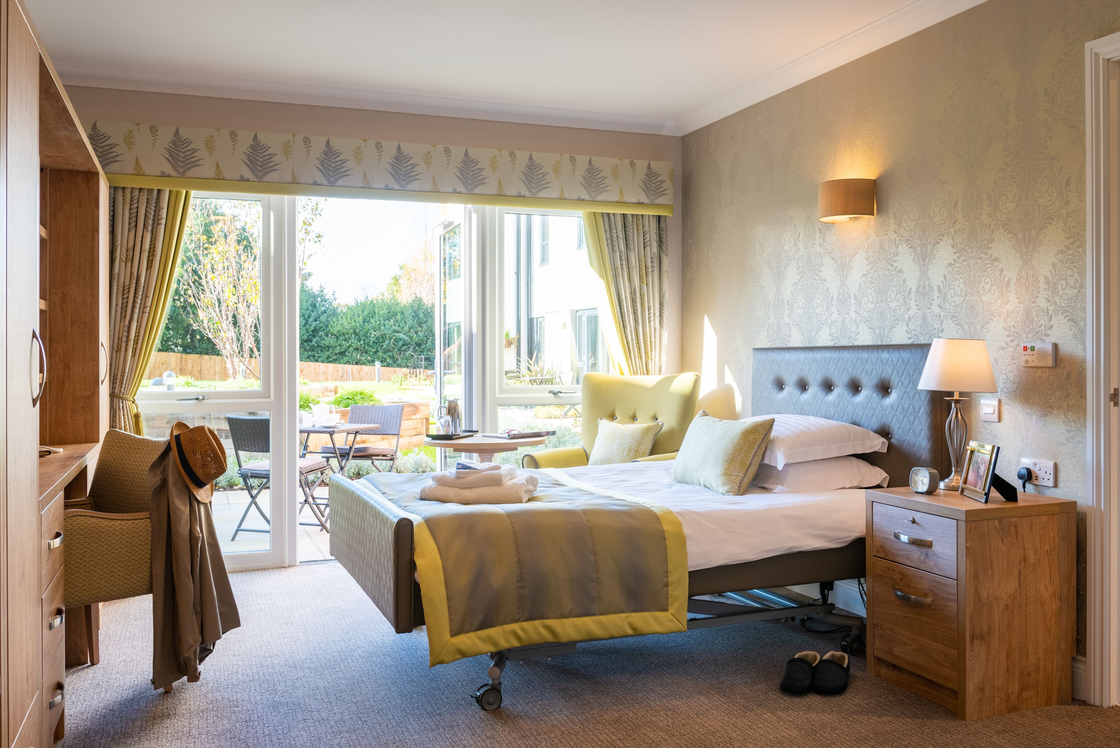 Bedroom of Heathland House care home in Ferndown, Dorset