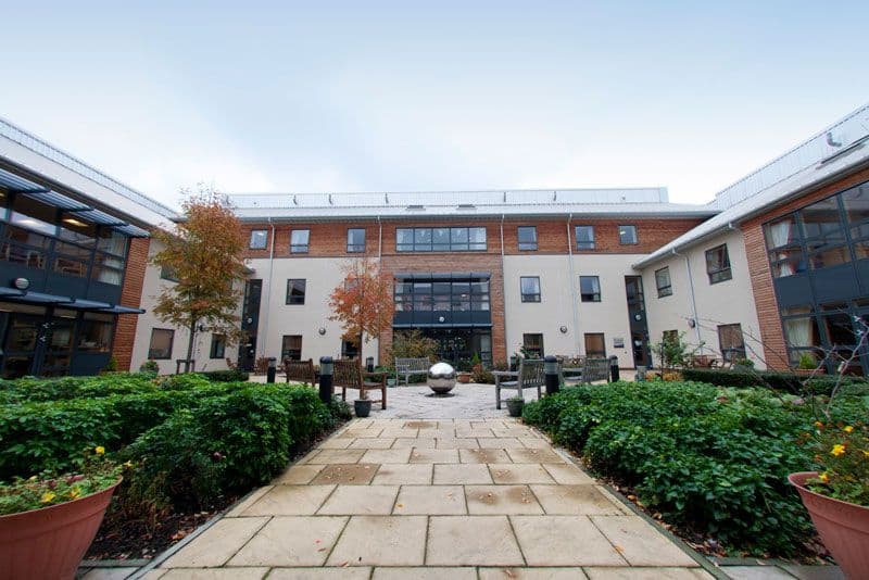 Exterior of Heavers Court care home in London, Greater London