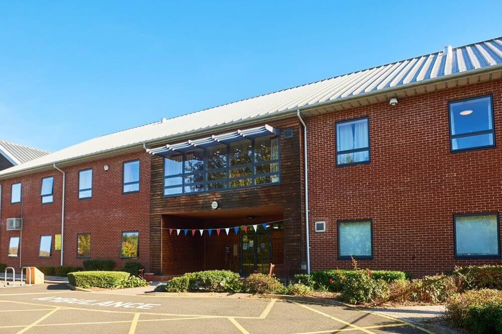 Exterior of Heavers Court care home in London, Greater London