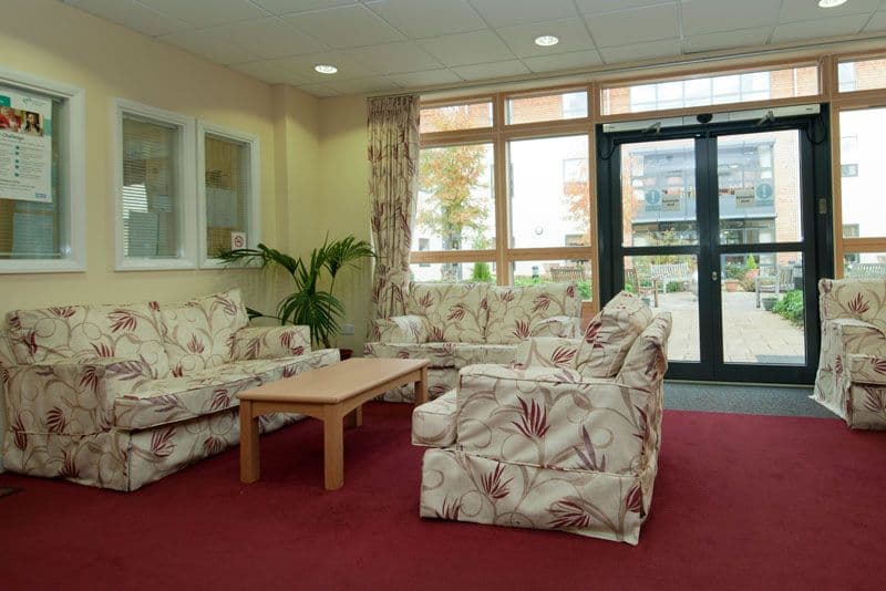 Lounge of Heavers Court care home in London, Greater London