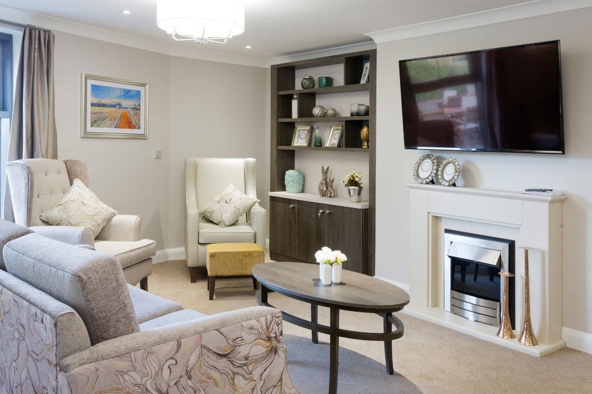 Lounge at Henley House Care Home, Ipswich, Suffolk