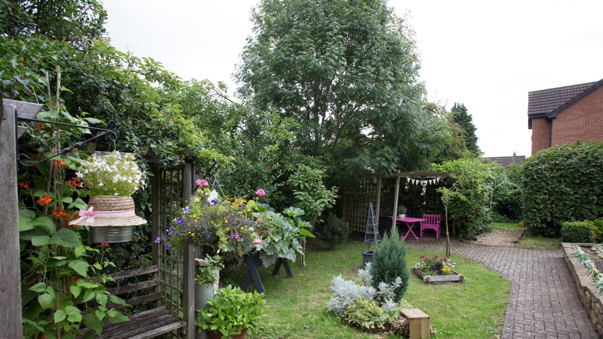 Garden at Henlow Court Care Home in Dursley, Gloucestershire