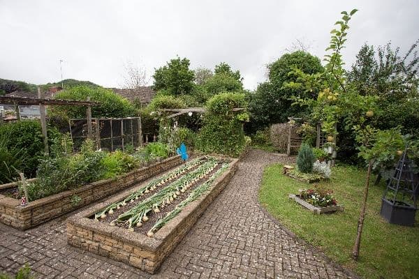 Garden at Henlow Court Care Home in Dursley, Gloucestershire