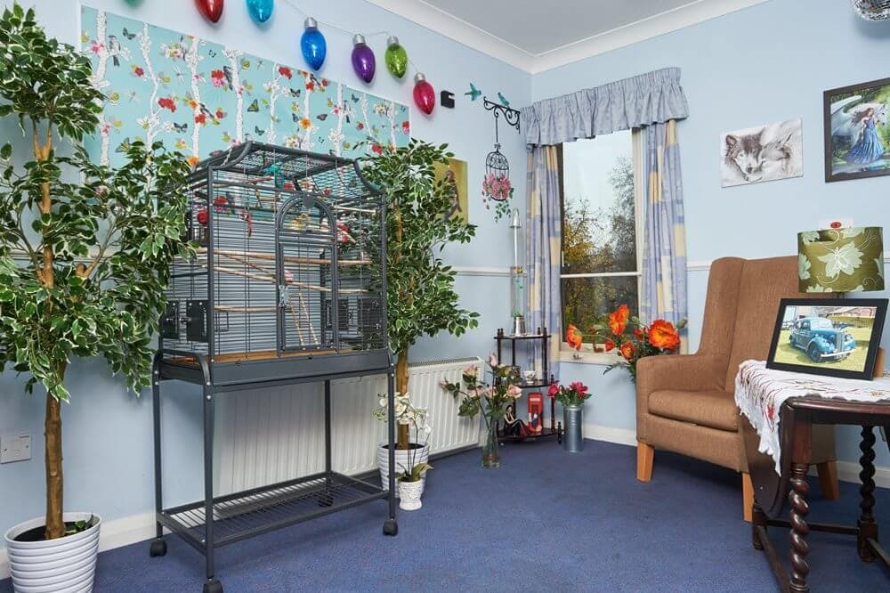 Lounge of Highbury New Park care home in London, Greater London