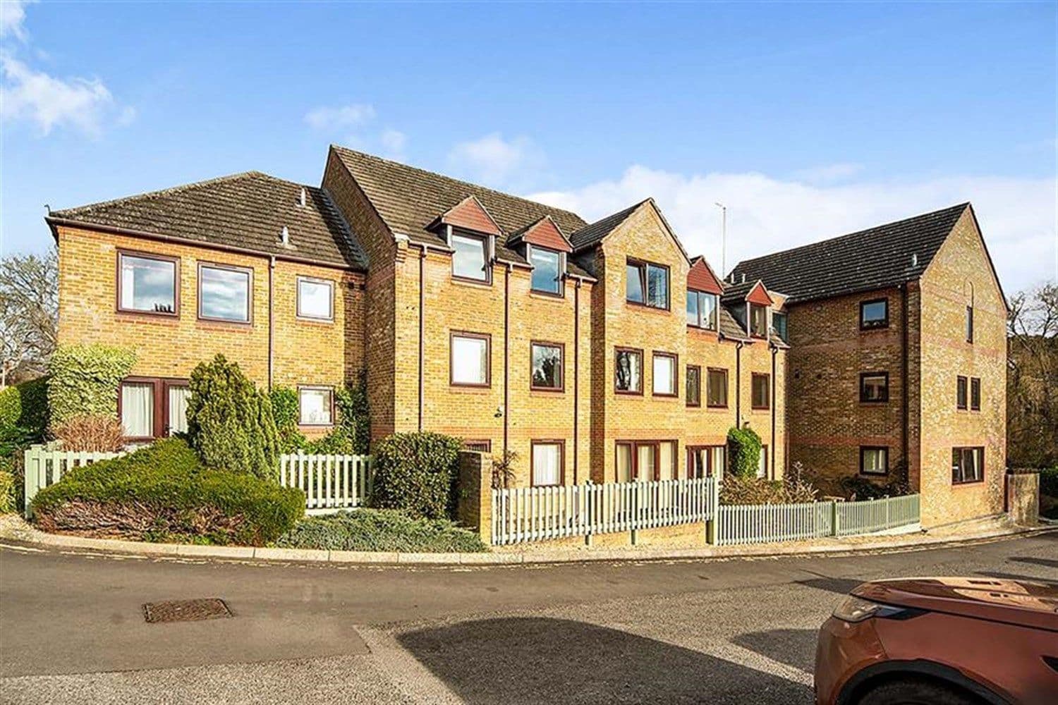 Exterior of Hillbrook Court Retirement Development in Sherborne, Dorset