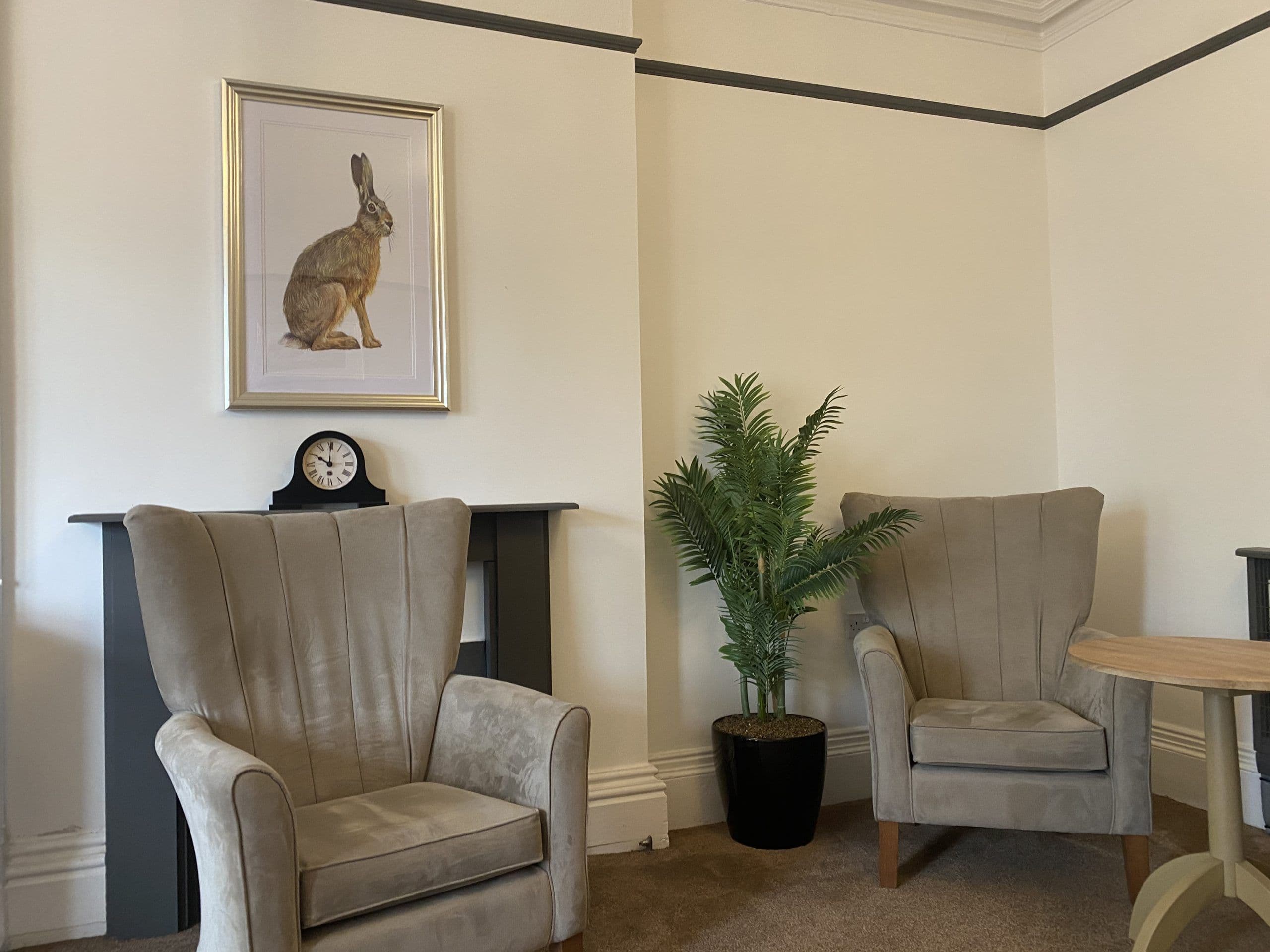 Lounge of Holmer care home in Holmer, Hereford