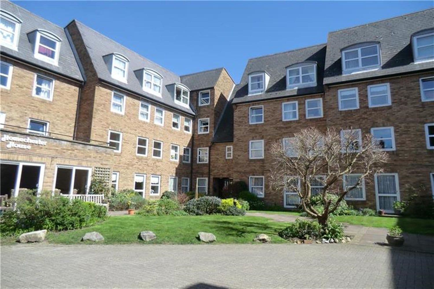 Exterior of Homechester House Retirement Development in Dorchester, Dorset