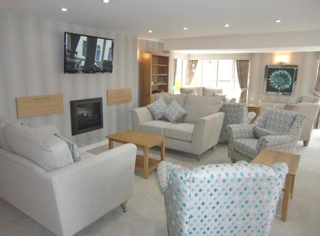 Lounge of Homedee House retirement development Chester, Cheshire