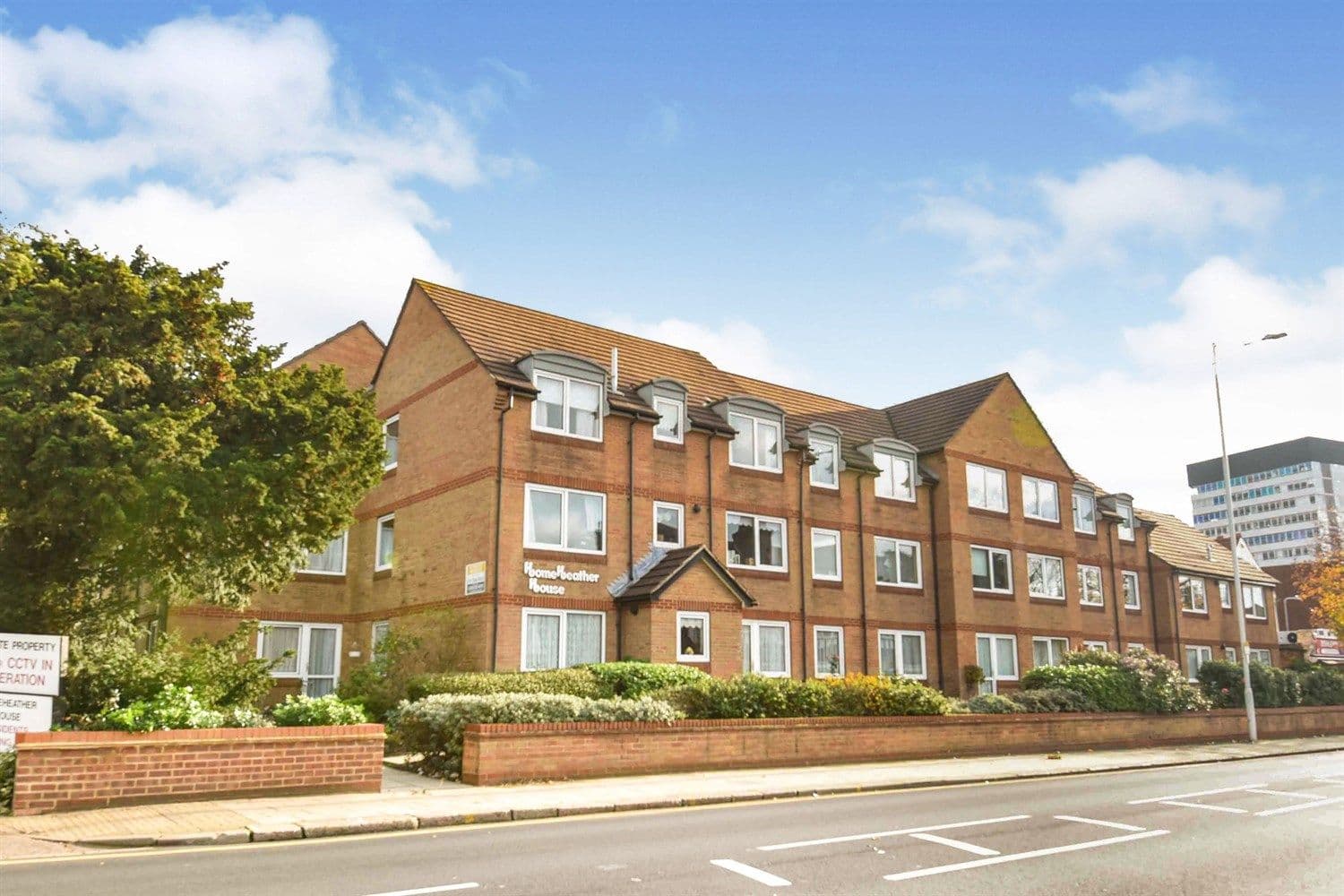 Exterior of Homheather House Retirment Developmentn in Ilford, Greater London