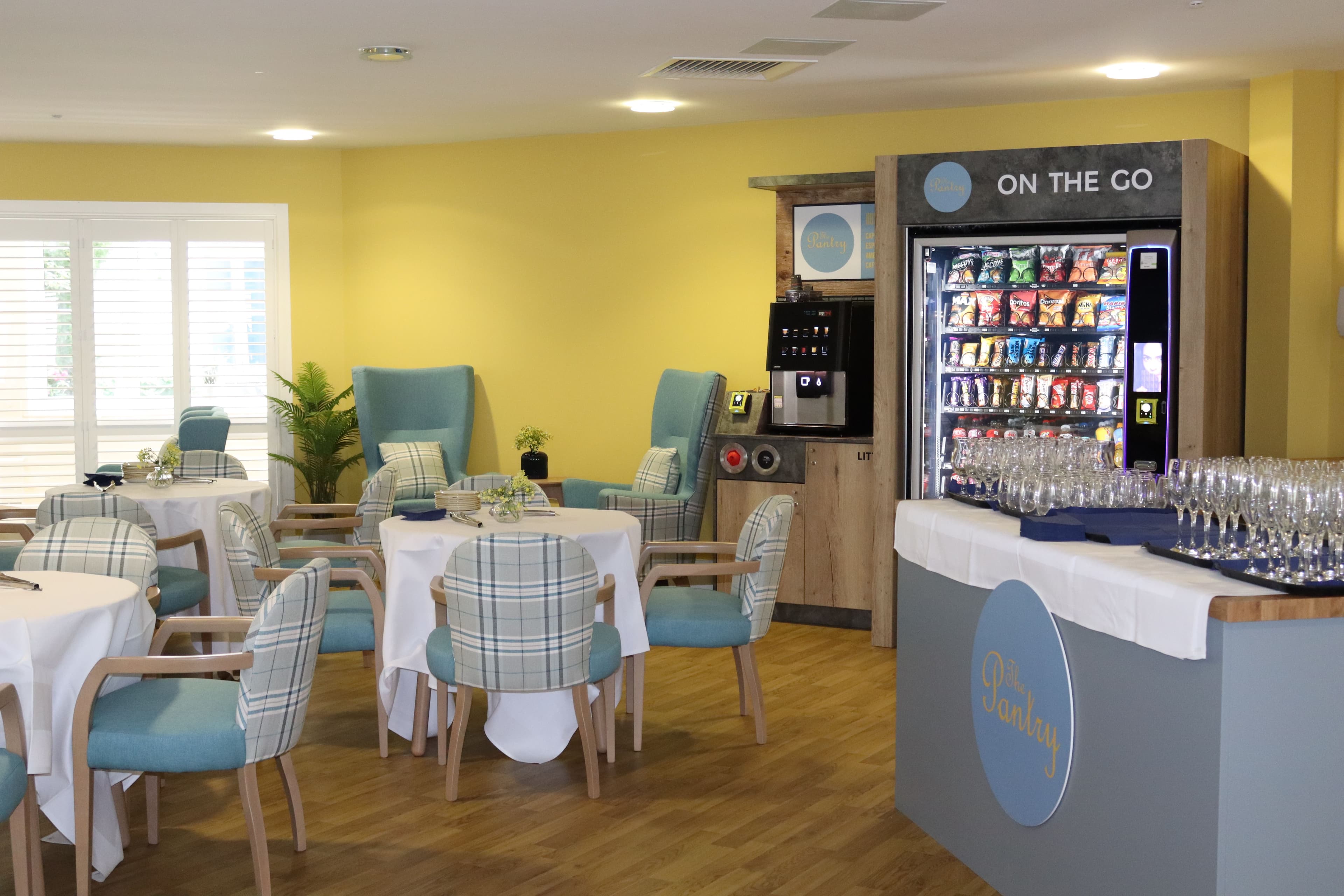 Dining room of Lynwood care home in Ascot, Berkshire