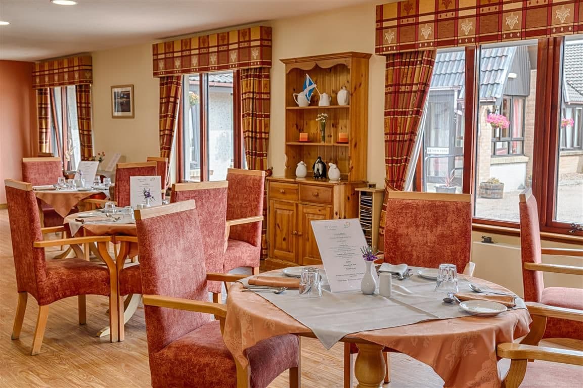 Dining Room at Lethen Park Care Home in Aberdeen, Scotland