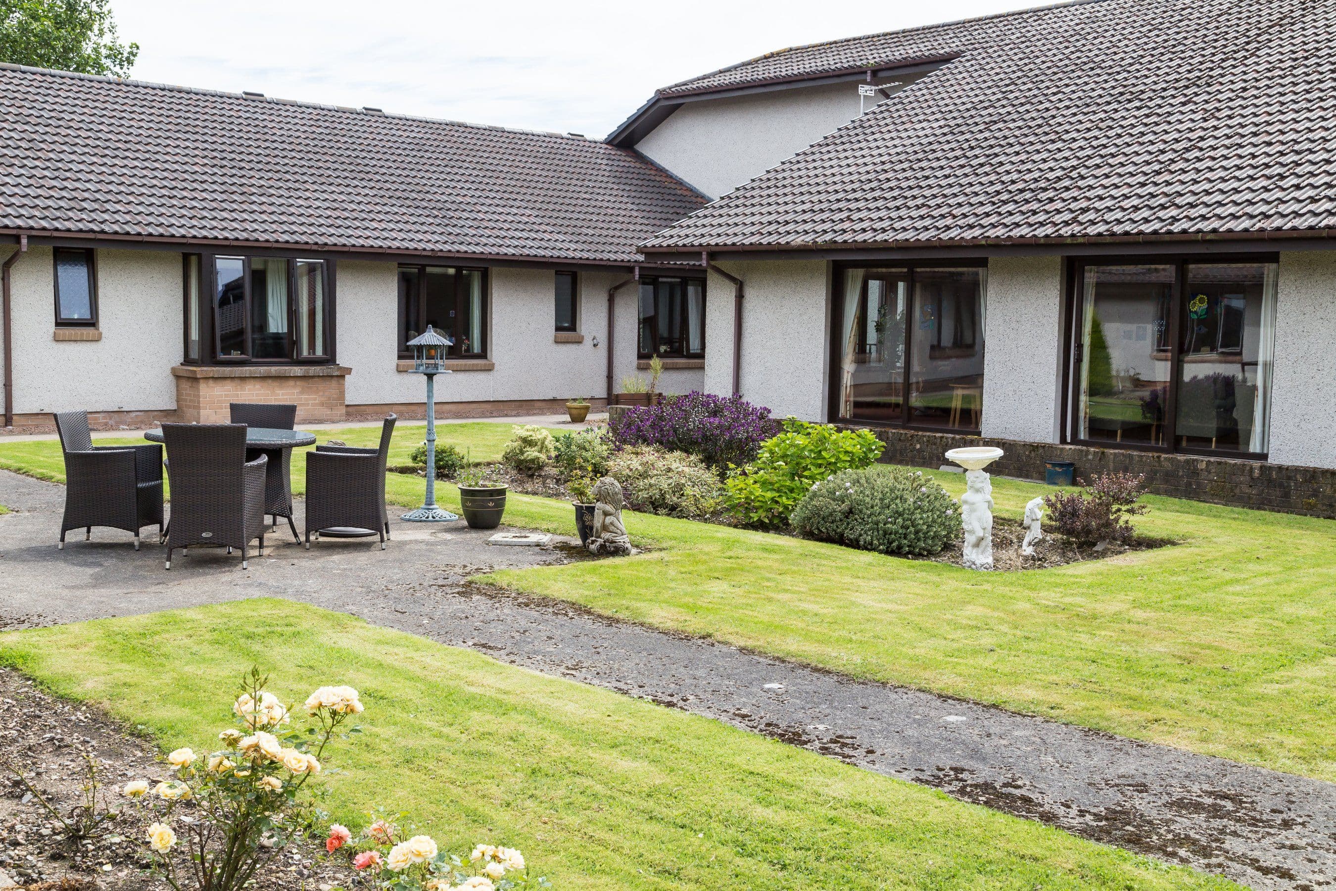 Garden at Lethen Park Care Home in Aberdeen, Scotland