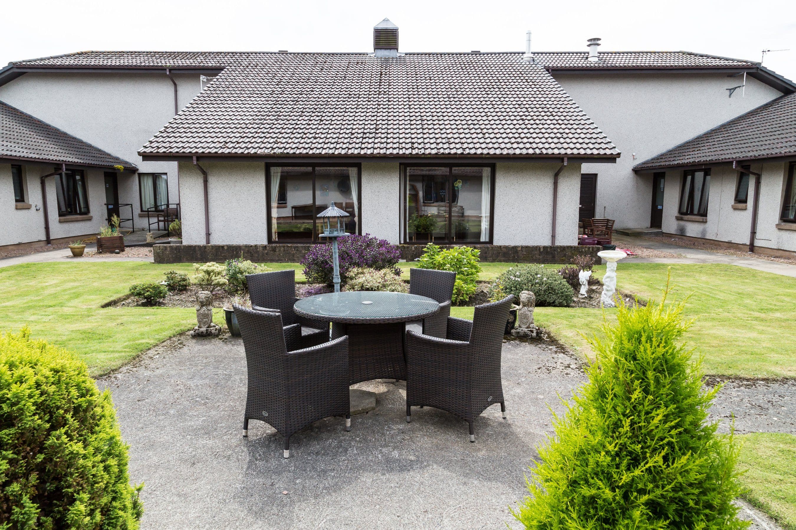 Garden at Lethen Park Care Home in Aberdeen, Scotland