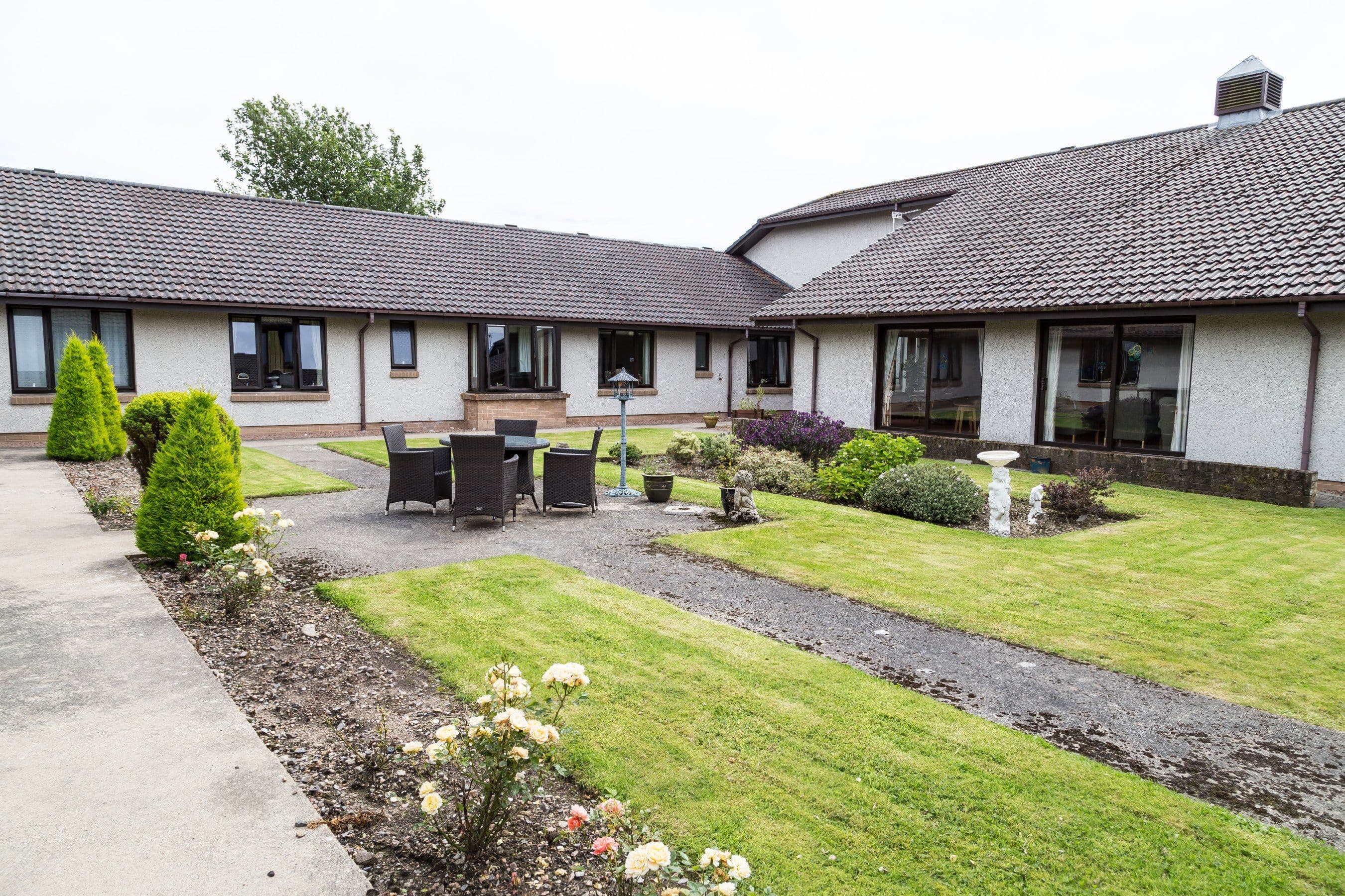 Garden at Lethen Park Care Home in Aberdeen, Scotland