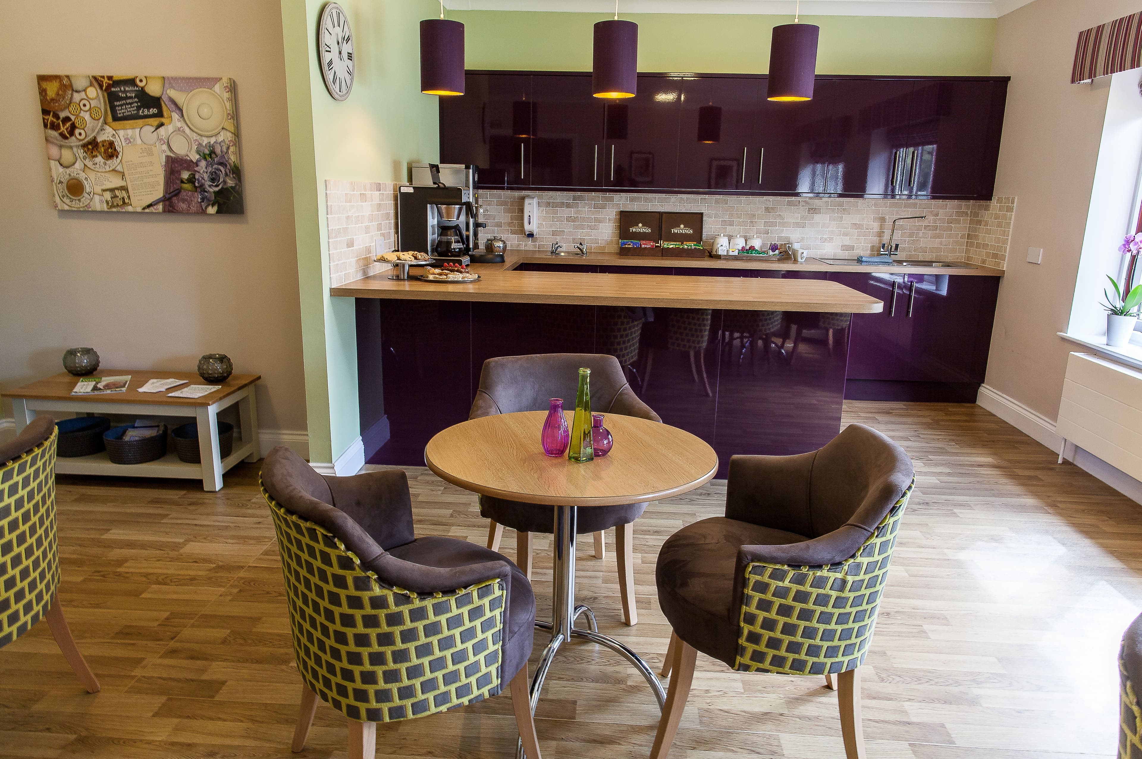 Cafe Area of Newton House Care Home in Grantham, South Kesteven