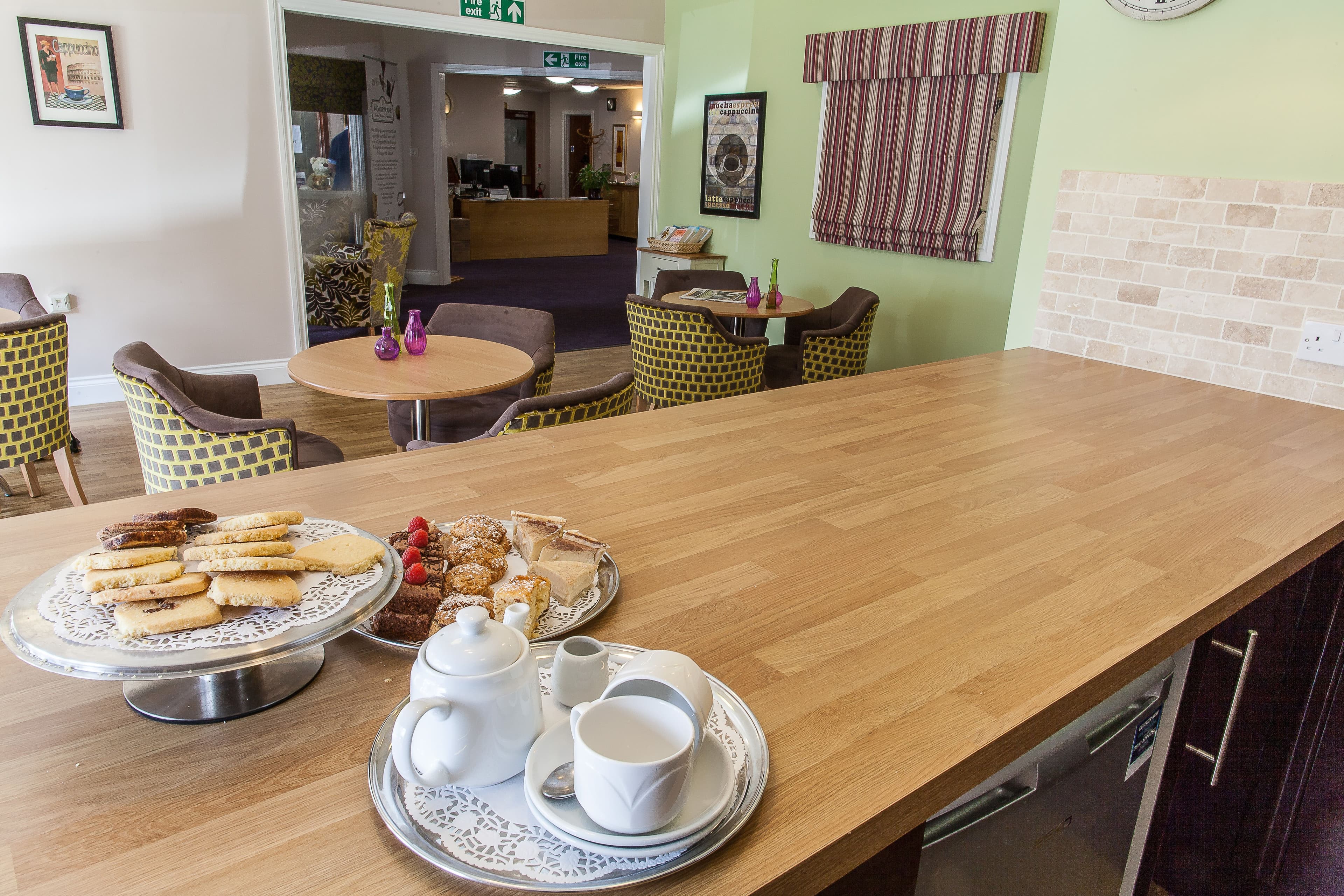 Cafe Area of Newton House Care Home in Grantham, South Kesteven