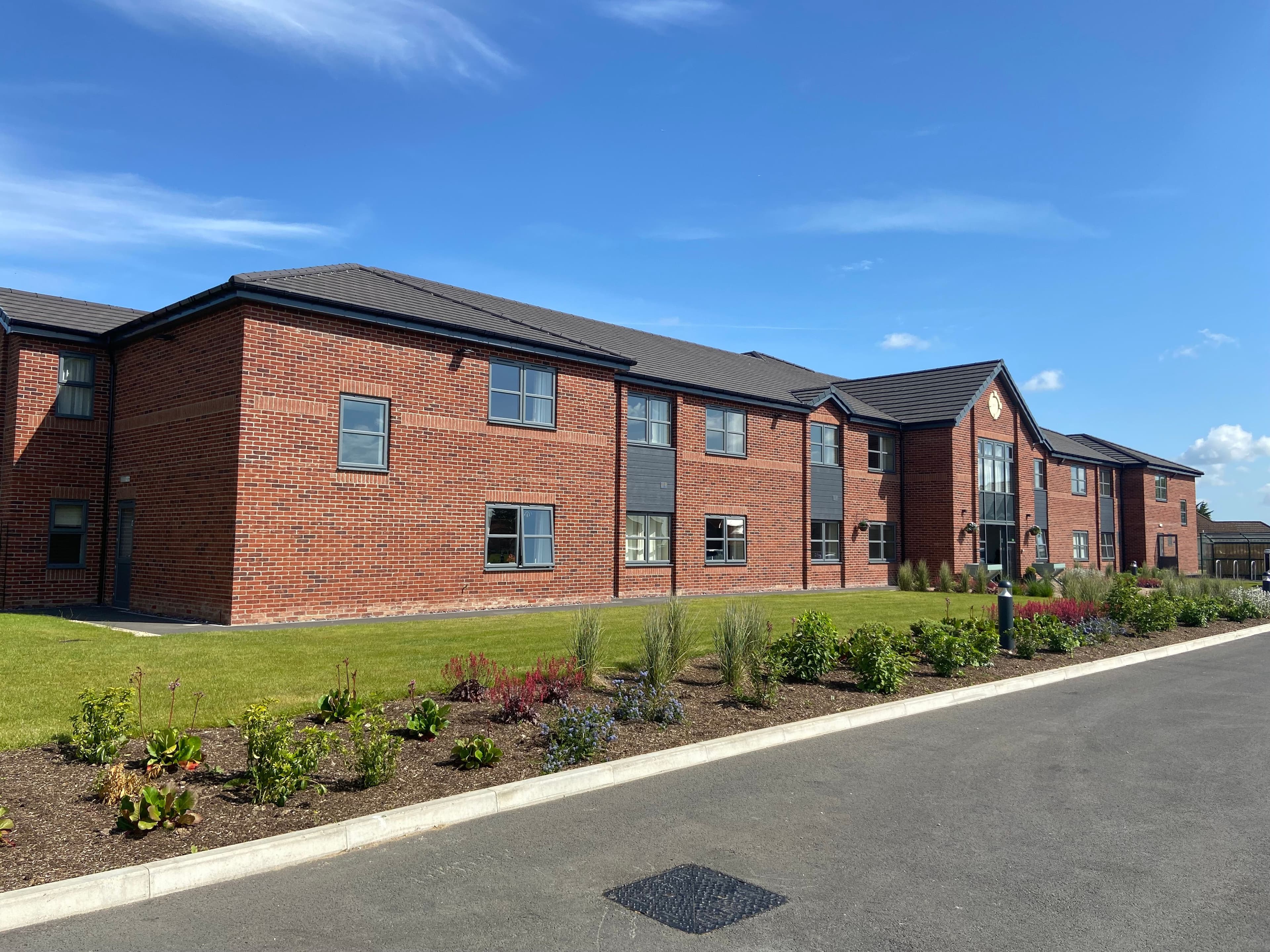 Exterior of Meadows Park care home in Louth, Lincolnshire