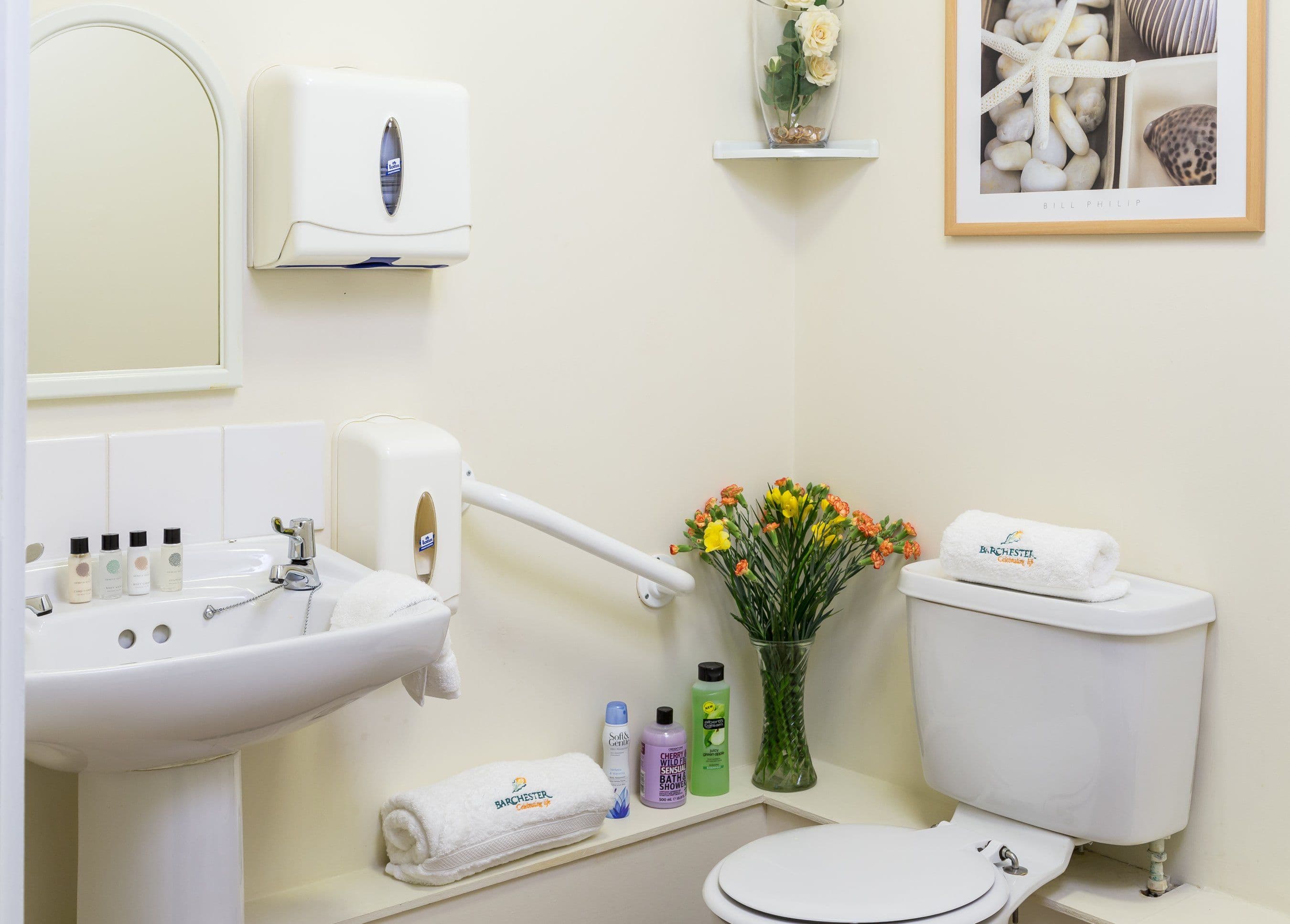 Ensuite Bathroom at North Park Care Home in Darlington, North East England