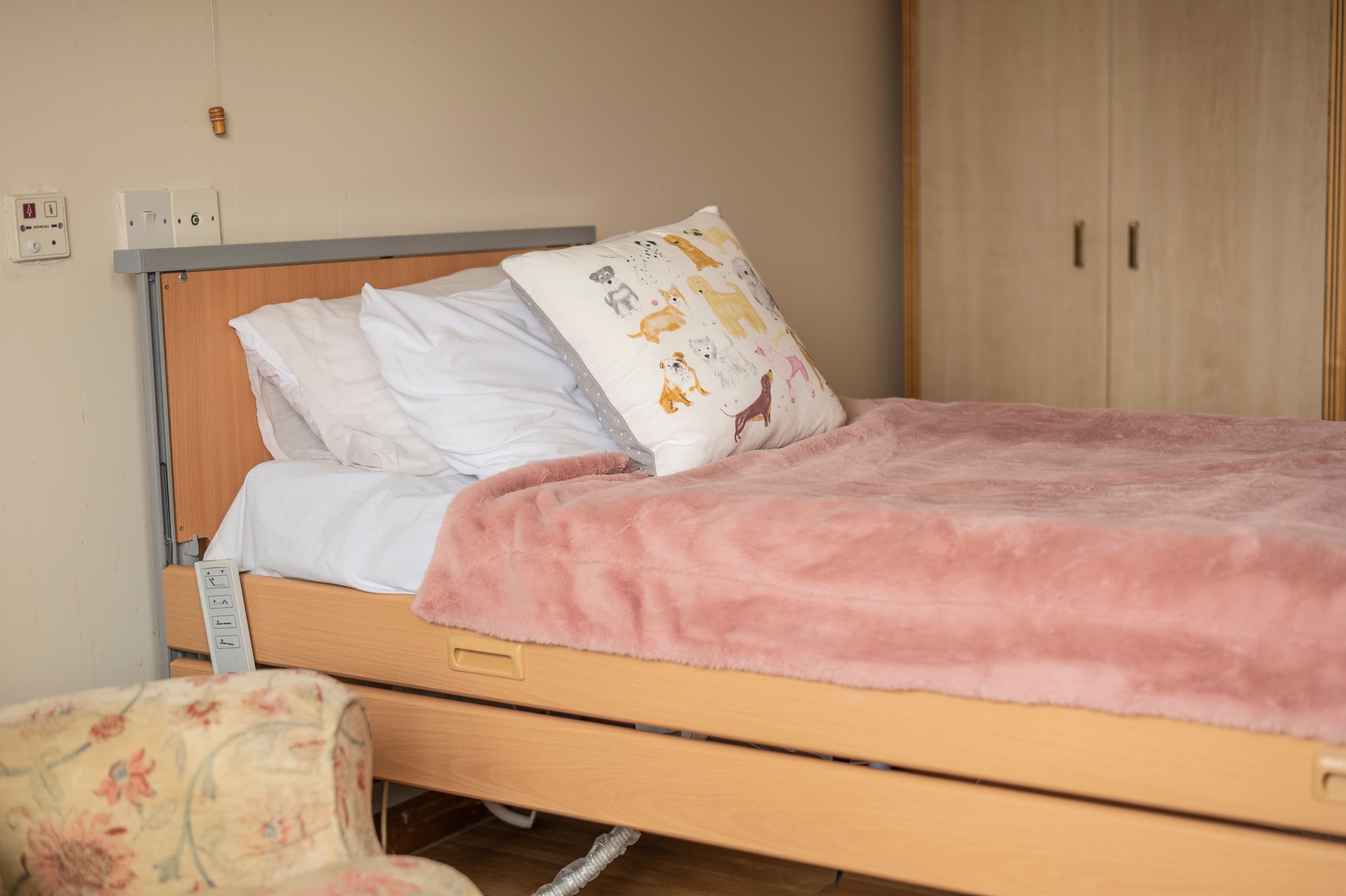 Bedroom at Bletchley House Care Home in Milton Keynes, Buckinghamshire