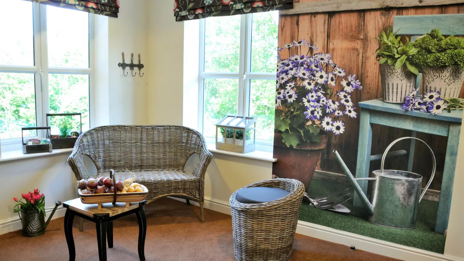 Lounge of Jubilee Court care home in Stevenage, Hertfordshire