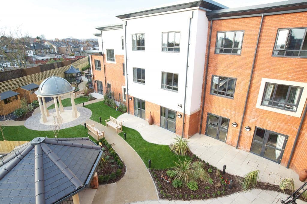 Exterior of Karuna Manor care home in Harrow, London