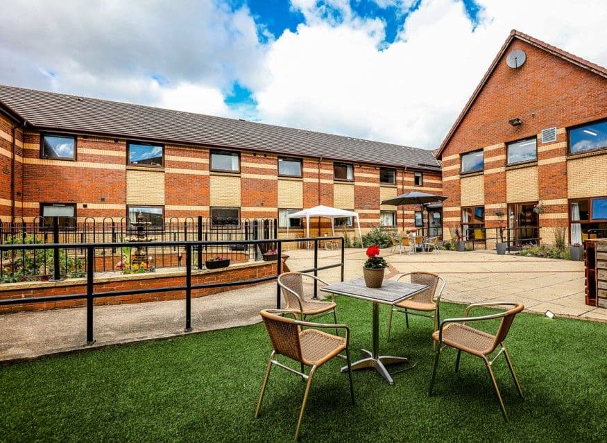 Garden at Kingfisher House Care Home in North Tyneside, Tyne and Wear