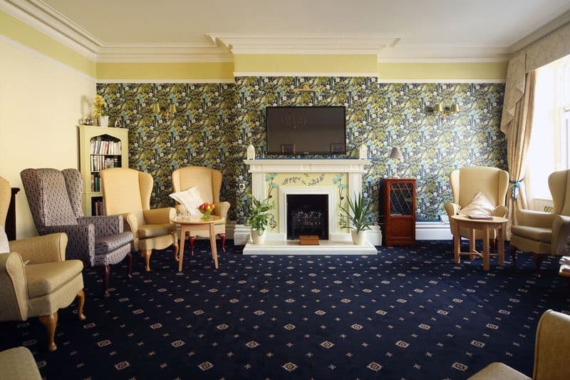 Lounge of Kings Court care home in Barnard Castle, County Durham