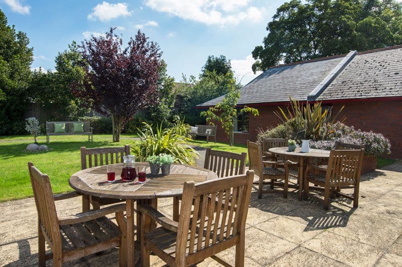 Garden of Kingsleigh Care Home in Woking, Surrey