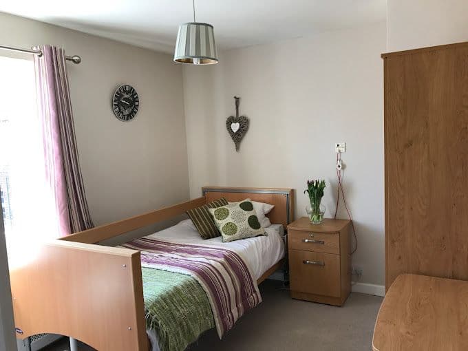 Bedroom of Kirby Grange care home in Botcheston, Leicester