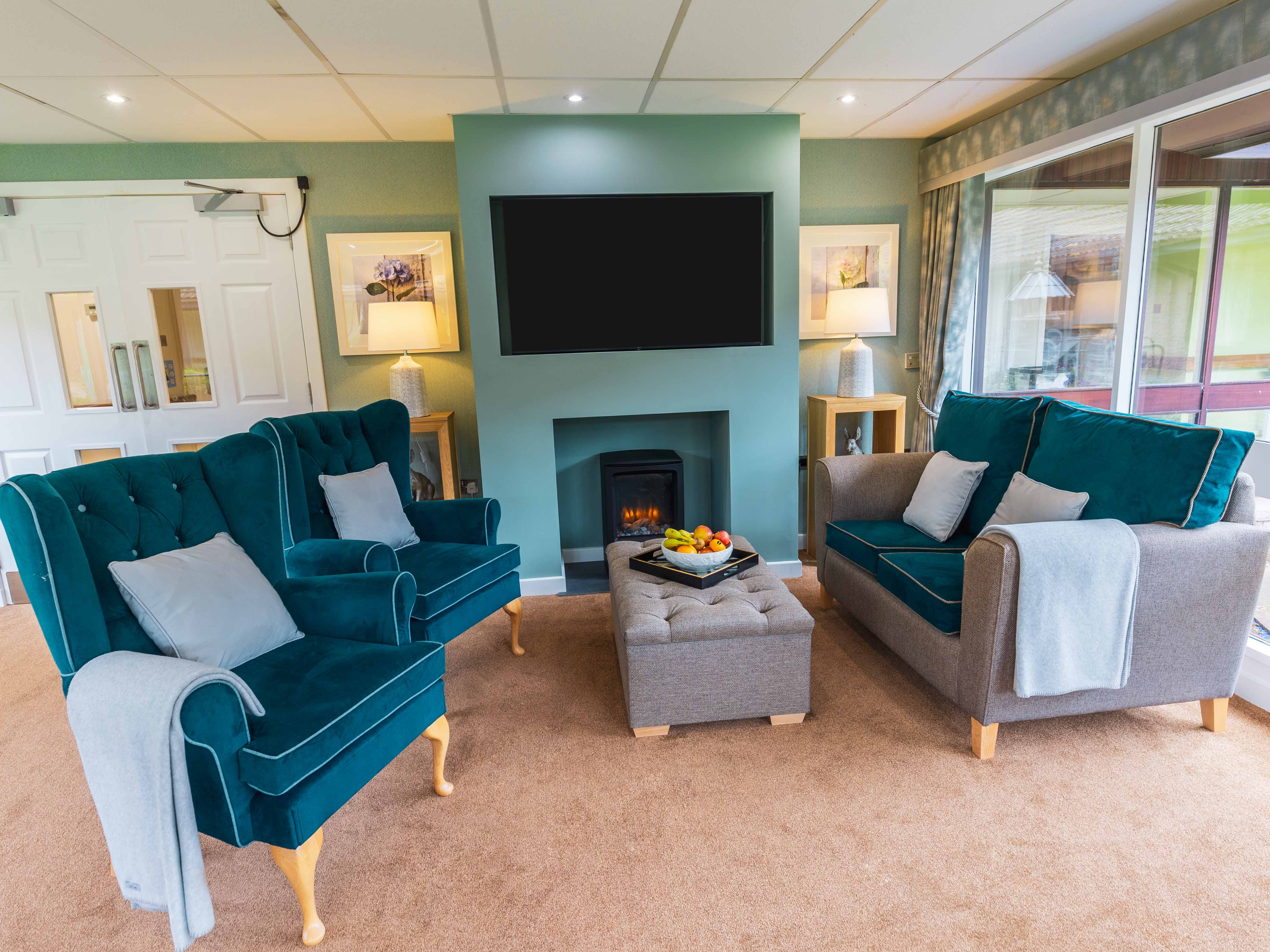 Communal Lounge at Kirkburn Court Care Home in Peterhead, Aberdeenshire