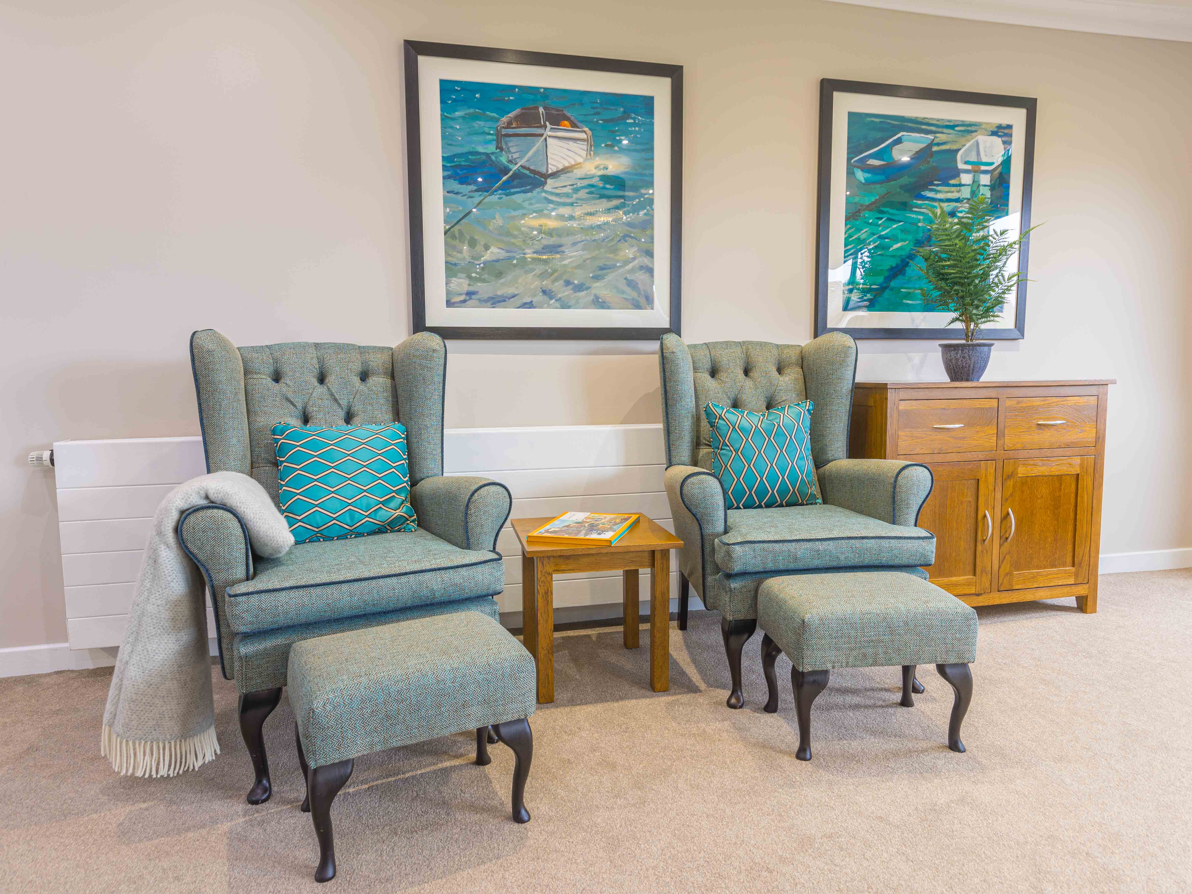 Communal Area at Kirkburn Court Care Home in Peterhead, Aberdeenshire