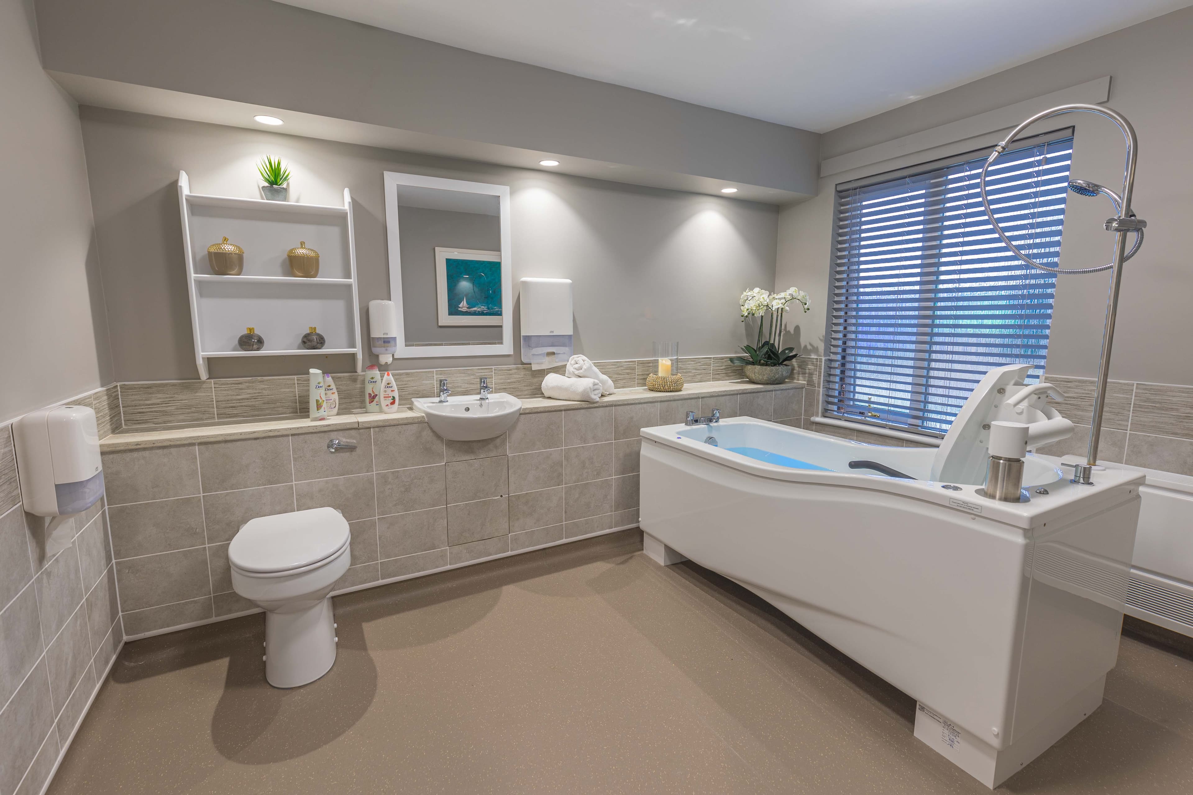 Bathroom at Kirkburn Court Care Home in Peterhead, Aberdeenshire