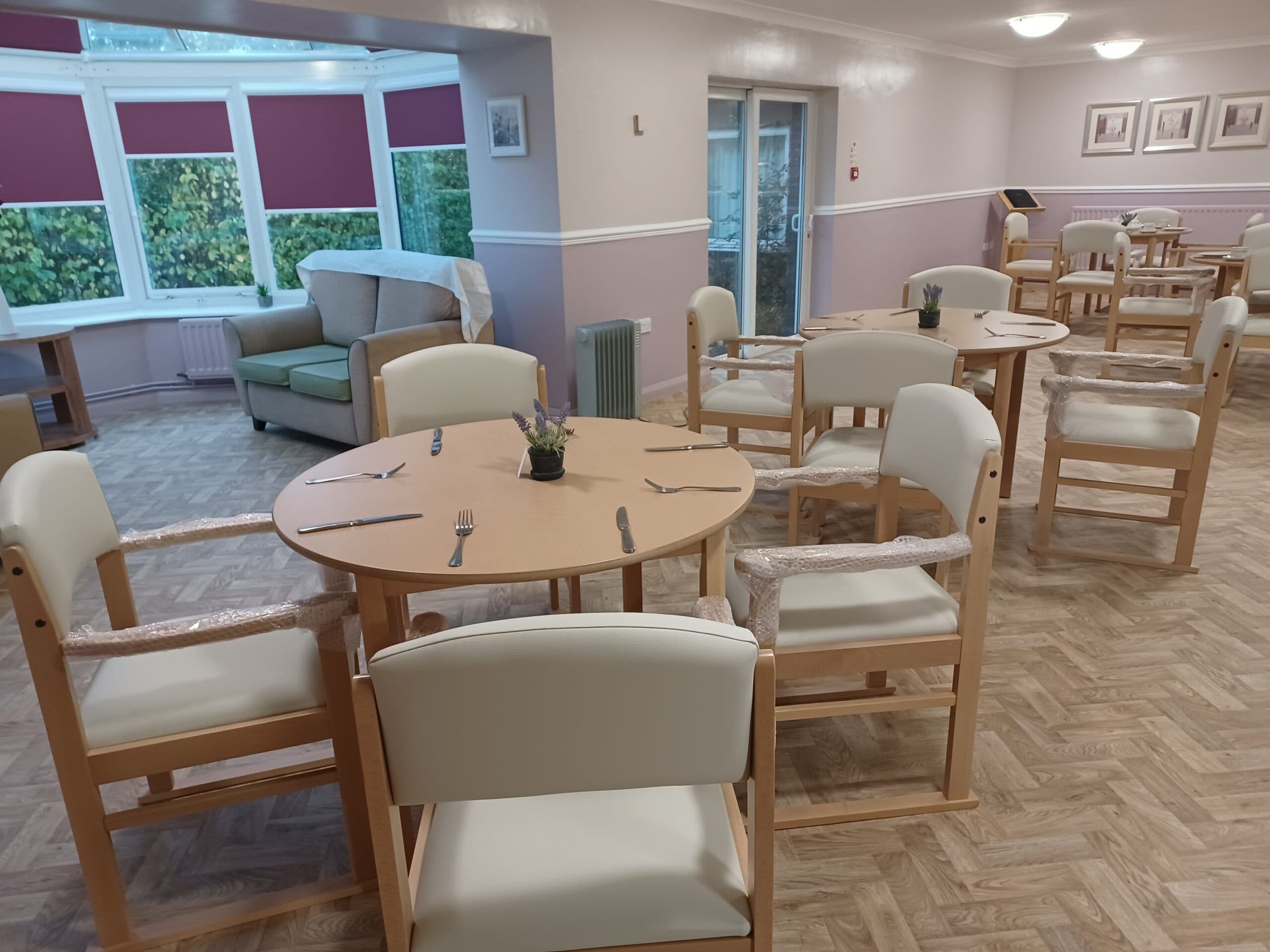 Dining area at Knowles Court Care Home, Bradford, West Yorkshire