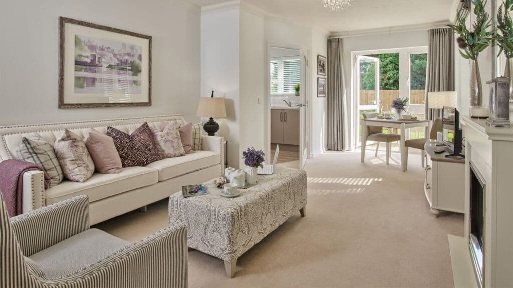 Lounge of Marlborough Lodge Retirement Home in Kidlington, Oxfordshire