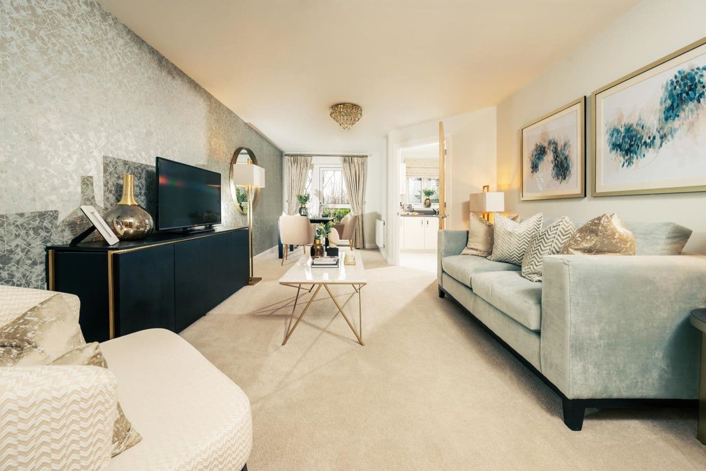 Living Room at Lancaster Court Retirement Development in Cockermouth, Allerdale