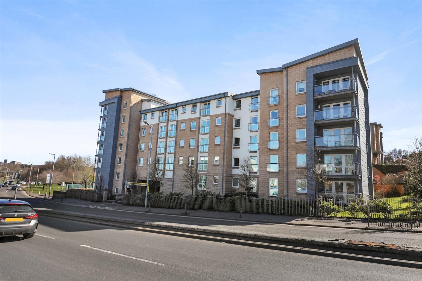 Exterior of Lauder Court Retirement Development in Hamilton, Lanarkshire