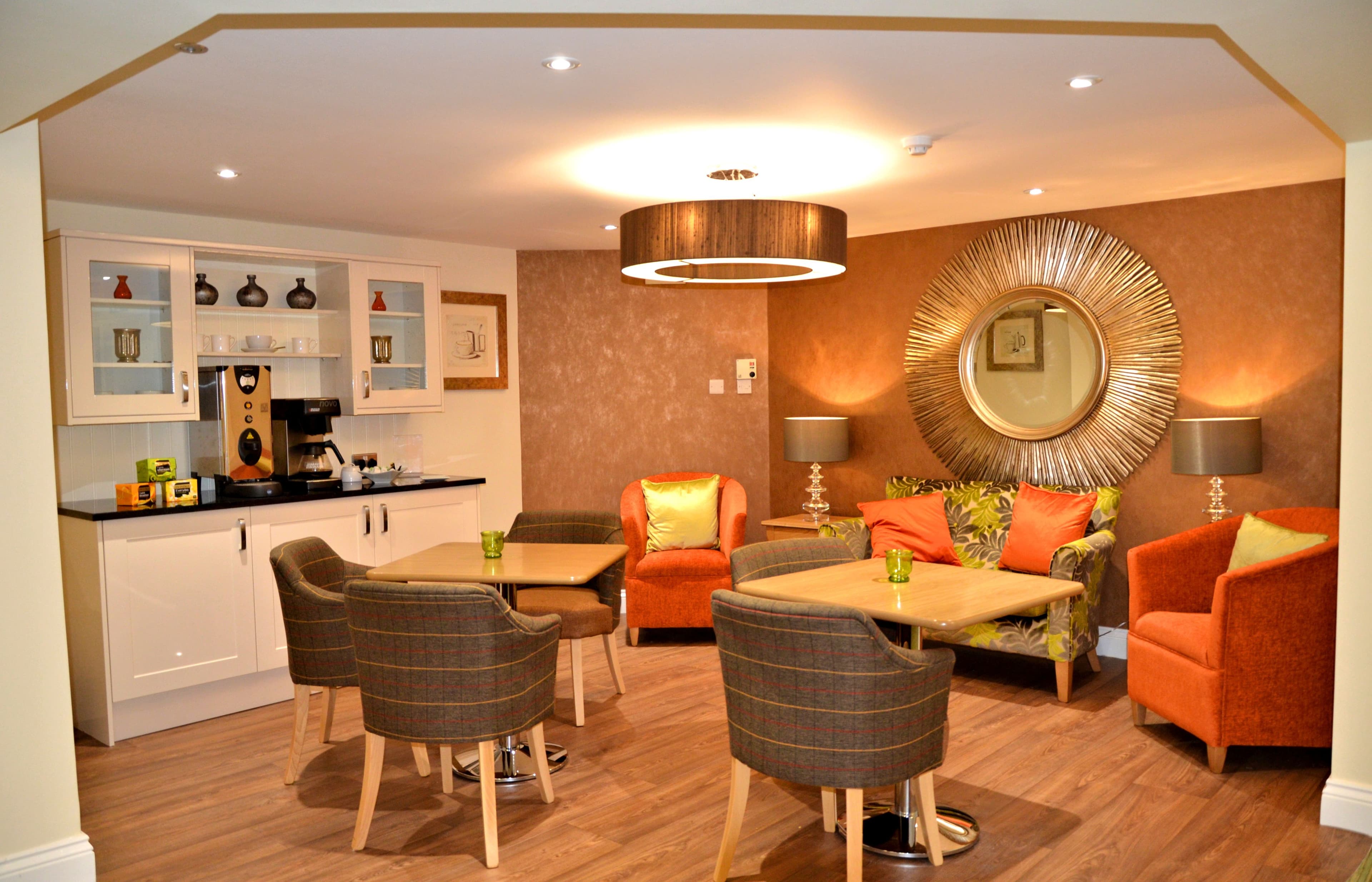 Bar/Cafe Area of Laurel Bank Care Home in Lancaster, Lancashire