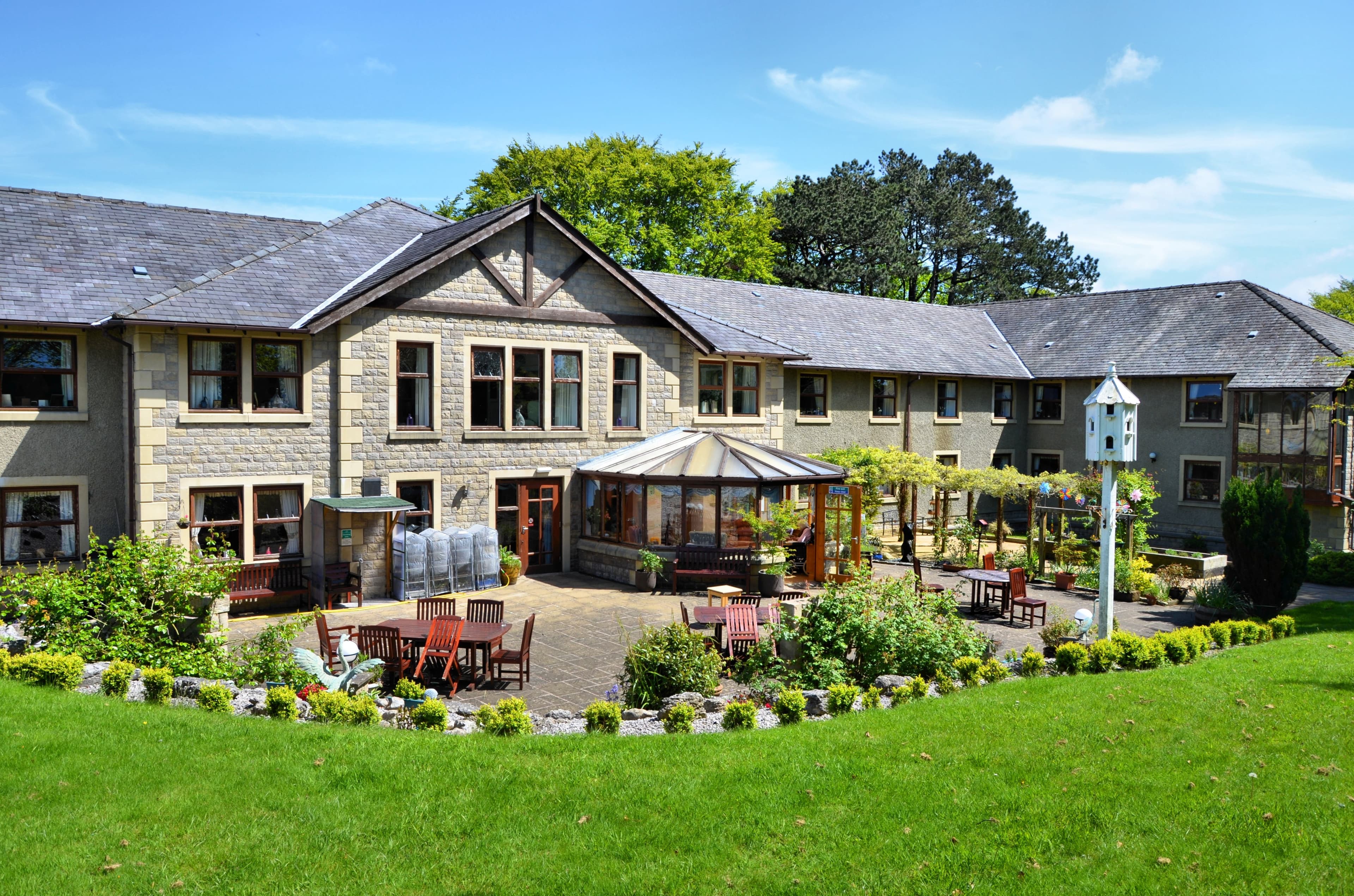 Garden of Laurel Bank Care Home in Lancaster, Lancashire