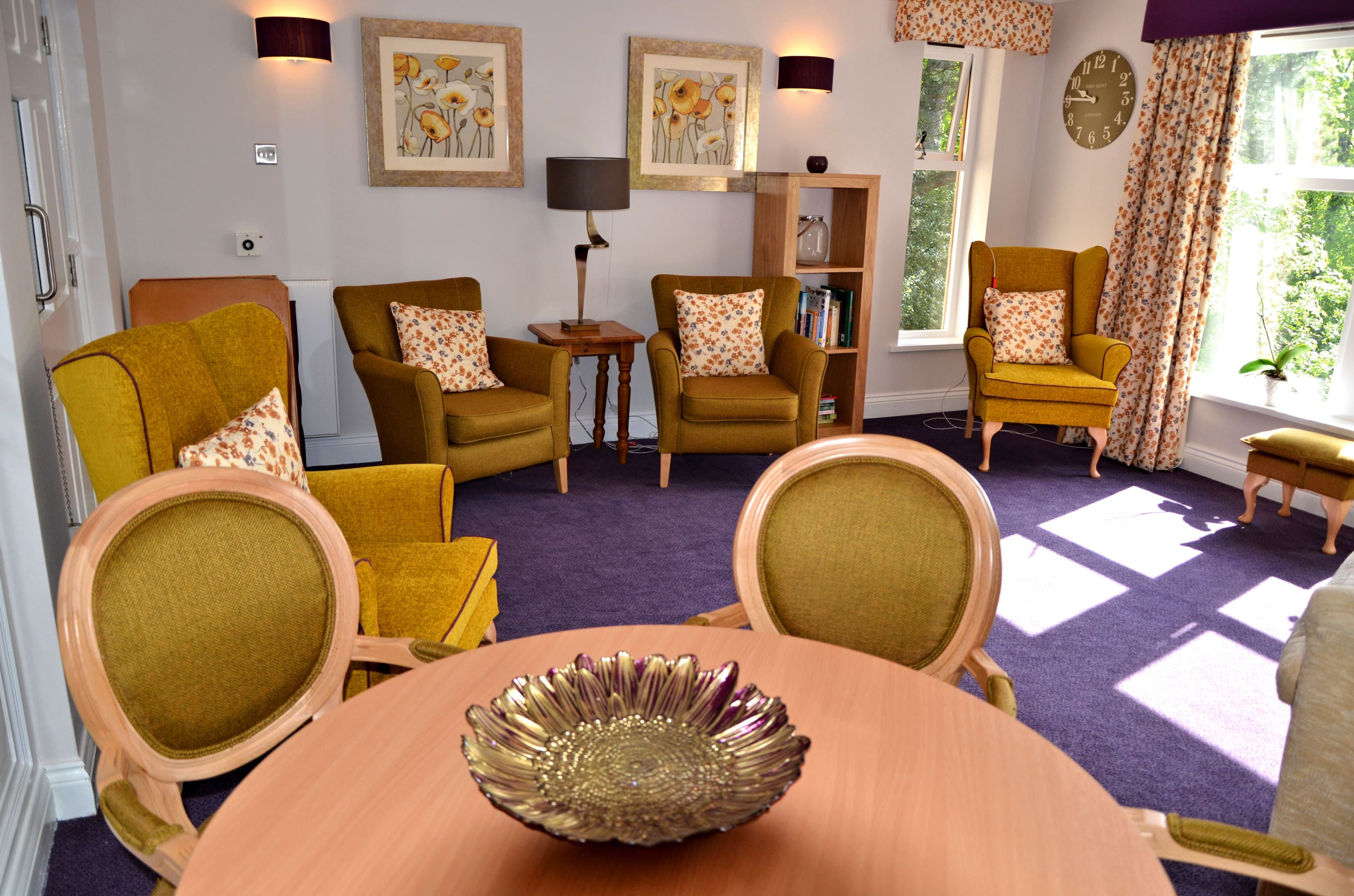 Communal Lounge of Laurel Bank Care Home in Lancaster, Lancashire