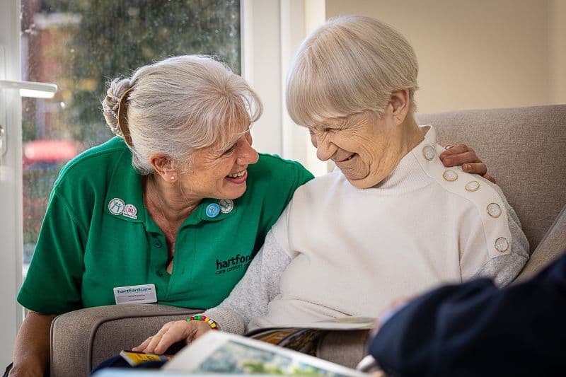 Staff and Residents at The Laurels and Pine Lodge Care Home in Poole, Dorset